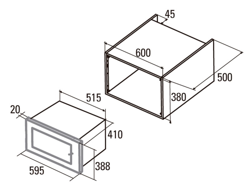 Lò vi sóng kèm nướng âm tủ Sevilla SV-V28