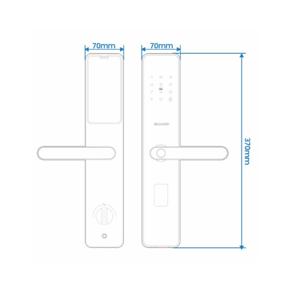 KHOÁ VÂN TAY THÔNG MINH SHARP T1-B ĐEN (BLACK)