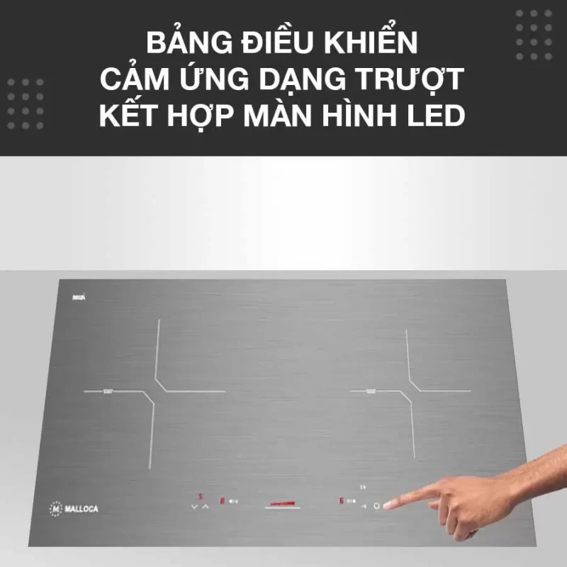 Bếp từ 2 vùng nấu Malloca MH-02IS 2 Bếp từ 2 vùng nấu Malloca MH-02IS