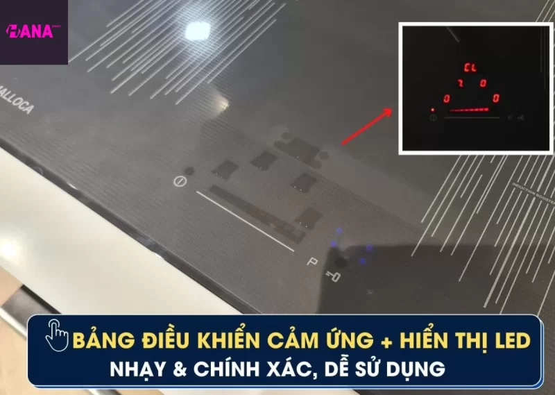 Bếp kính âm Malloca 4 từ MI 594 LINEAR 2 Bếp kính âm Malloca 4 từ MI 594 LINEAR
