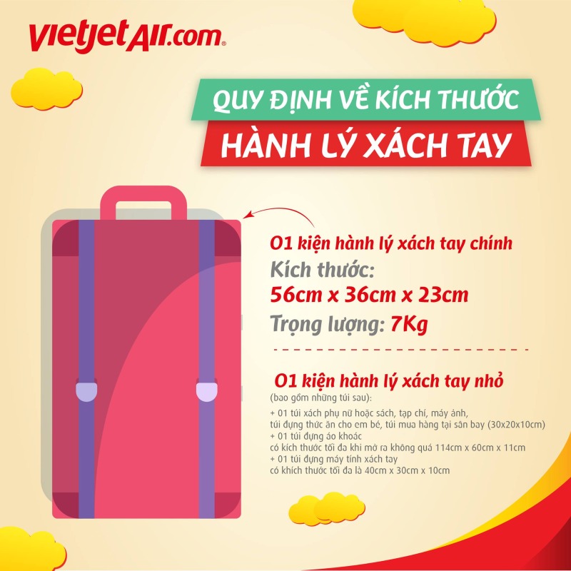 quy dinh hanh ly xach tay 4 1675064907 Top 4 lưu ý về trọng lượng vali điện khi bay?