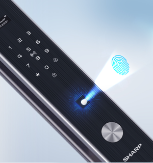 van tay sharp 1 1 300x320 2 Danh sách thiết bị khóa thông minh giá 10 triệu trở lên!