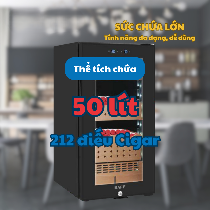 TỦ CIGAR KAFF KF-CG50L212P 10 TỦ CIGAR KAFF KF-CG50L212P