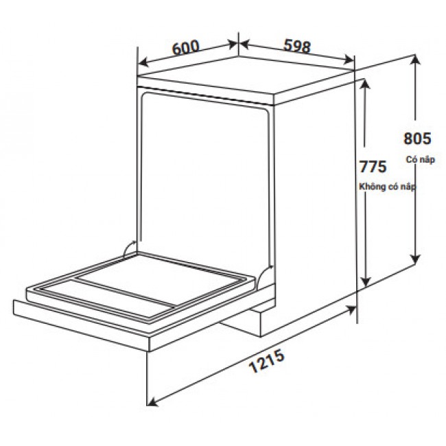 MÁY RỬA BÁT KAFF KF-BHMI775YS 12 MÁY RỬA BÁT KAFF KF-BHMI775YS