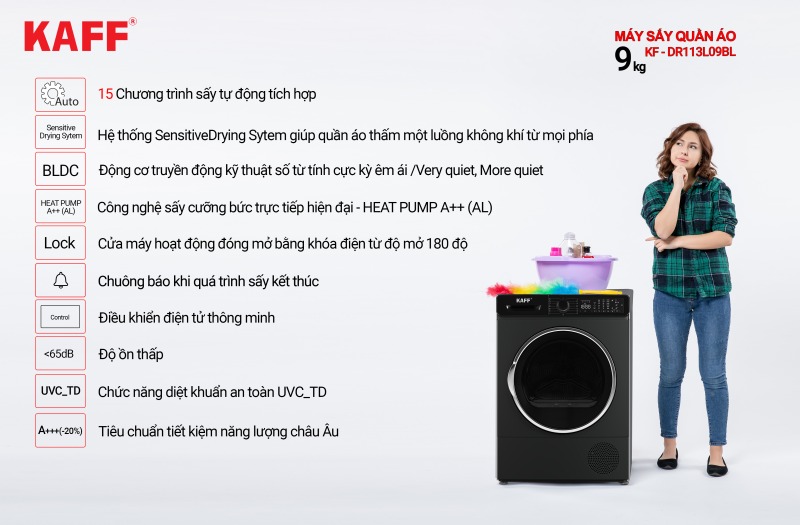 MÁY SẤY KAFF KF-DR113L09BL 21 MÁY SẤY KAFF KF-DR113L09BL