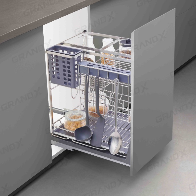 Giá đựng chai lọ gia vị dao thớt GrandX XK.25S2