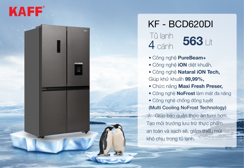 TỦ LẠNH SIDE BY SIDE KAFF KF-BCD620DI 26 TỦ LẠNH SIDE BY SIDE KAFF KF-BCD620DI