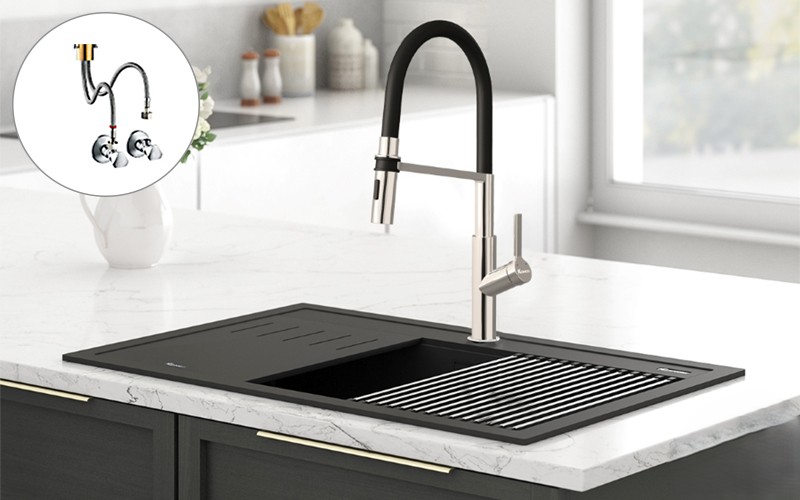 VÒI RỬA KONOX TEMA NICKEL 24 VÒI RỬA KONOX TEMA NICKEL