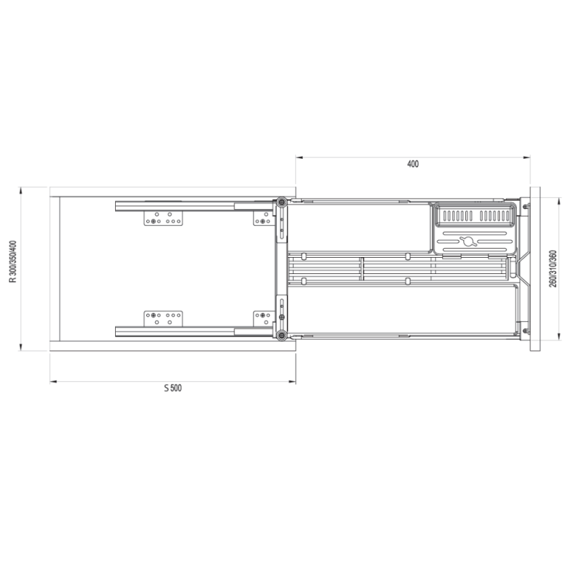 Giá dao thớt gia vị GrandX XK.40M2 7 Giá dao thớt gia vị GrandX XK.40M2