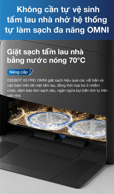 ROBOT HÚT BỤI LAU NHÀ ECOVACS DEEBOT X5 PRO OMNI 67 ROBOT HÚT BỤI LAU NHÀ ECOVACS DEEBOT X5 PRO OMNI