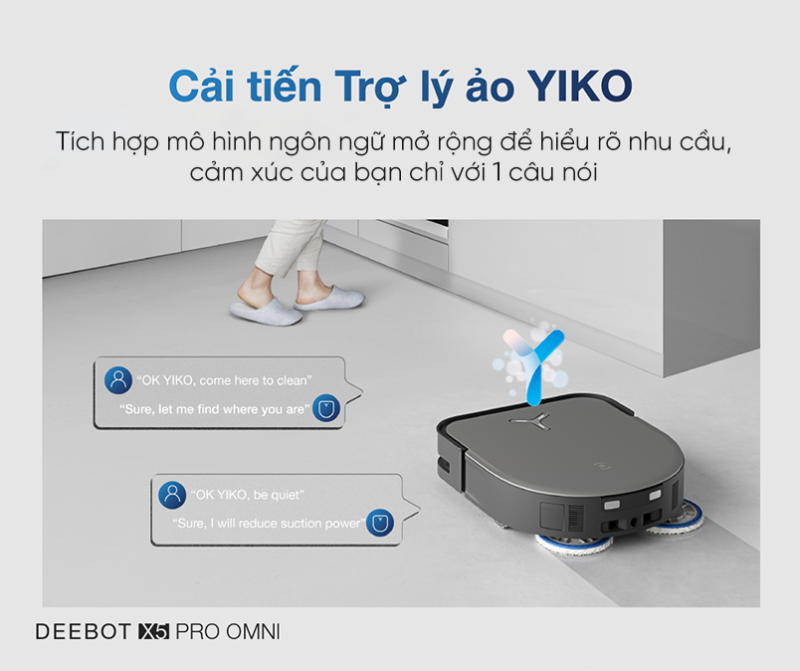 ROBOT HÚT BỤI LAU NHÀ ECOVACS DEEBOT X5 PRO OMNI 62 ROBOT HÚT BỤI LAU NHÀ ECOVACS DEEBOT X5 PRO OMNI