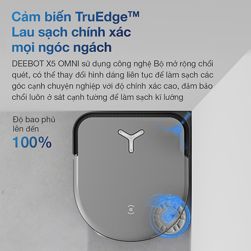 ROBOT HÚT BỤI LAU NHÀ ECOVACS DEEBOT X5 PRO OMNI 57 ROBOT HÚT BỤI LAU NHÀ ECOVACS DEEBOT X5 PRO OMNI