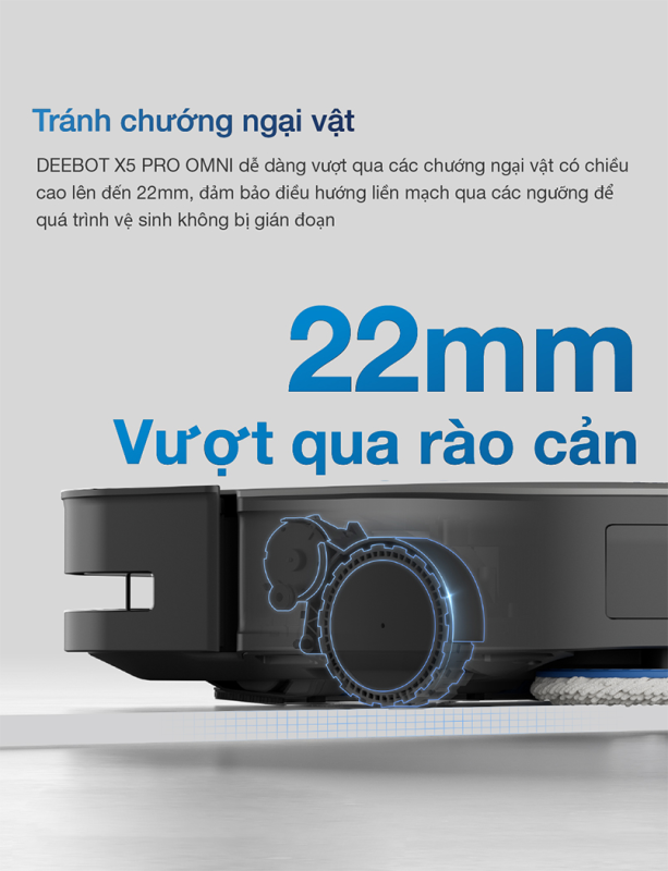 ROBOT HÚT BỤI LAU NHÀ ECOVACS DEEBOT X5 PRO OMNI 60 ROBOT HÚT BỤI LAU NHÀ ECOVACS DEEBOT X5 PRO OMNI