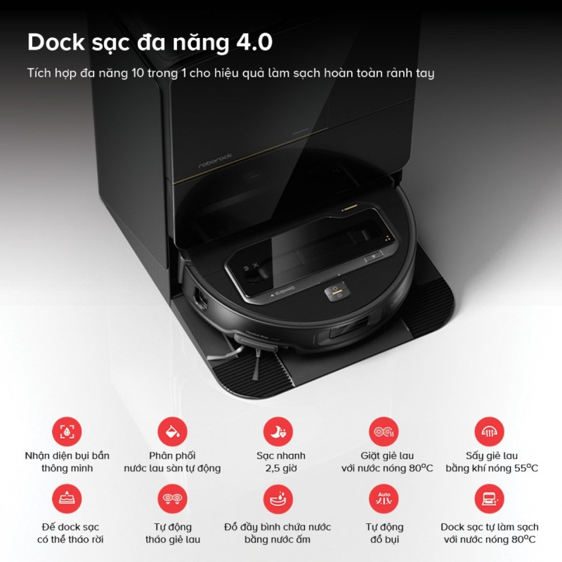 ROBOT HÚT BỤI LAU NHÀ ROBOROCK SAROS Z70 76 ROBOT HÚT BỤI LAU NHÀ ROBOROCK SAROS Z70