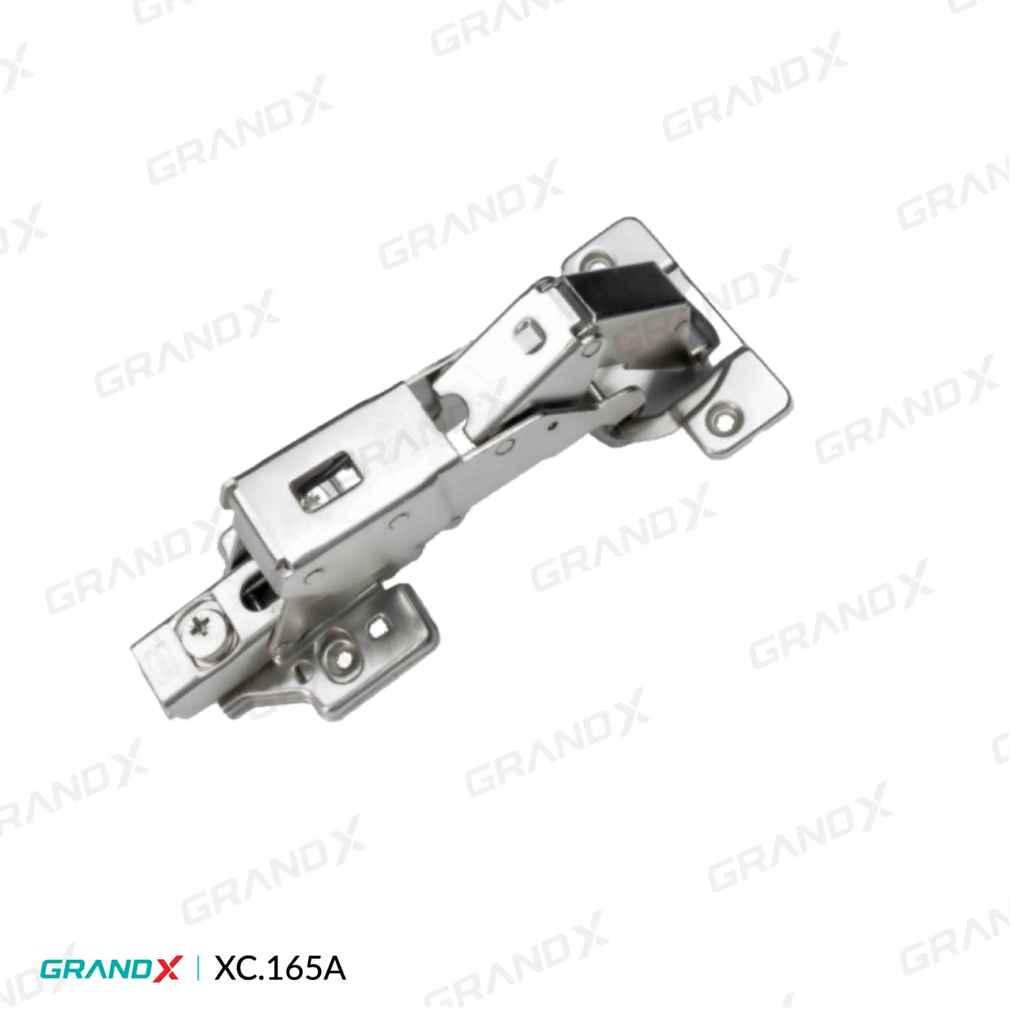 Bản lề GrandX XC.165A thẳng lắp trùm ngoài 165 độ