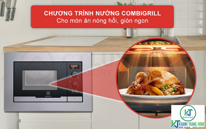 LÒ VI SÓNG KẾT HỢP NƯỚNG ELECTROLUX EMS2085X 20 LÍT AUTOCOOK 8