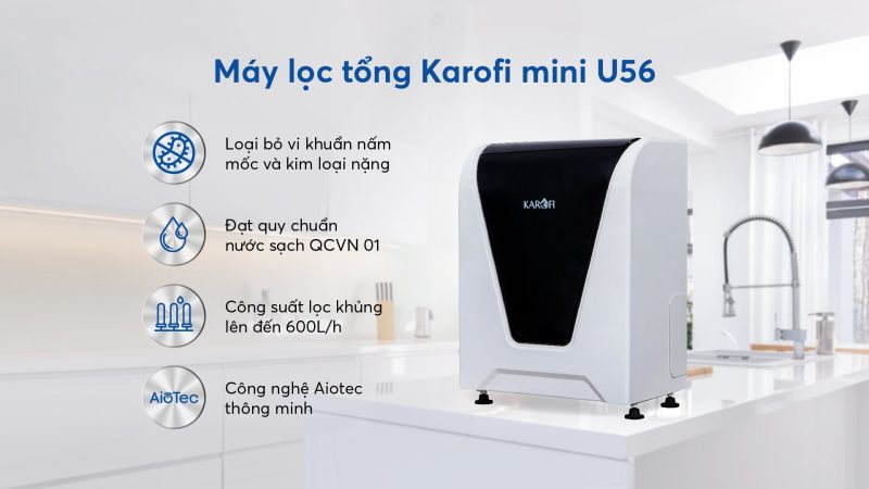 Máy lọc nước sinh hoạt Karofi KBQ-U56 7 Máy lọc nước sinh hoạt Karofi KBQ-U56