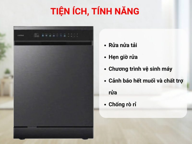 Máy rửa chén Hafele HDW-F6072B 535.29.700 15 Máy rửa chén Hafele HDW-F6072B 535.29.700