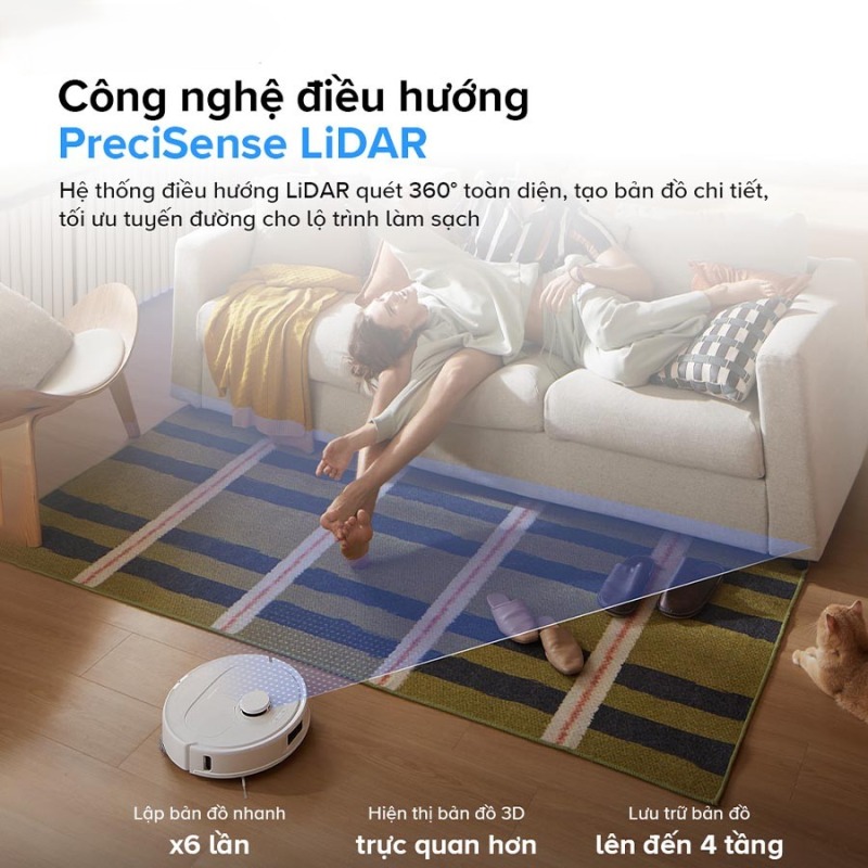 ROBOT HÚT BỤI LAU NHÀ ROBOROCK QREVO 5AE 60 ROBOT HÚT BỤI LAU NHÀ ROBOROCK QREVO 5AE