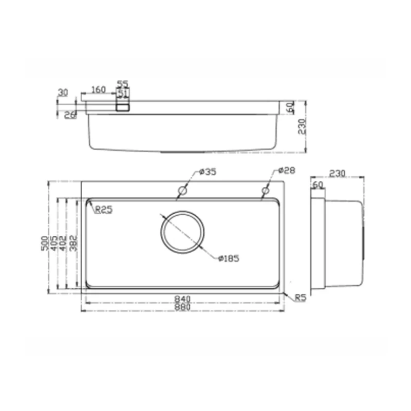 Chậu rửa bát KLUGER KF8850FS Basic
