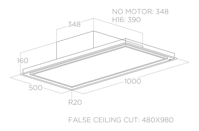 MÁY HÚT MÙI ÂM TRẦN ELICA SKYDOME H16 A/100 15 MÁY HÚT MÙI ÂM TRẦN ELICA SKYDOME H16 A/100