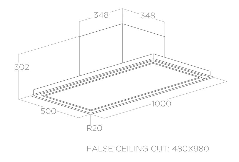 MÁY HÚT MÙI ÂM TRẦN ELICA SKYDOME H30 A/100 15 MÁY HÚT MÙI ÂM TRẦN ELICA SKYDOME H30 A/100