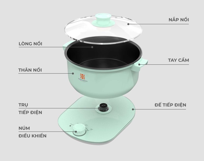 NỒI LẨU ĐIỆN HAWONKOO HEH-100-GE 21 NỒI LẨU ĐIỆN HAWONKOO HEH-100-GE