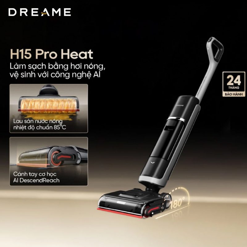 MÁY HÚT BỤI LAU NHÀ KHÔ VÀ ƯỚT DREAME H15 PRO HEAT 33 MÁY HÚT BỤI LAU NHÀ KHÔ VÀ ƯỚT DREAME H15 PRO HEAT
