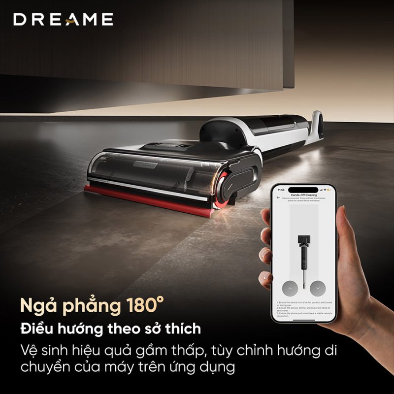 MÁY HÚT BỤI LAU NHÀ KHÔ VÀ ƯỚT DREAME H15 PRO HEAT 36 MÁY HÚT BỤI LAU NHÀ KHÔ VÀ ƯỚT DREAME H15 PRO HEAT