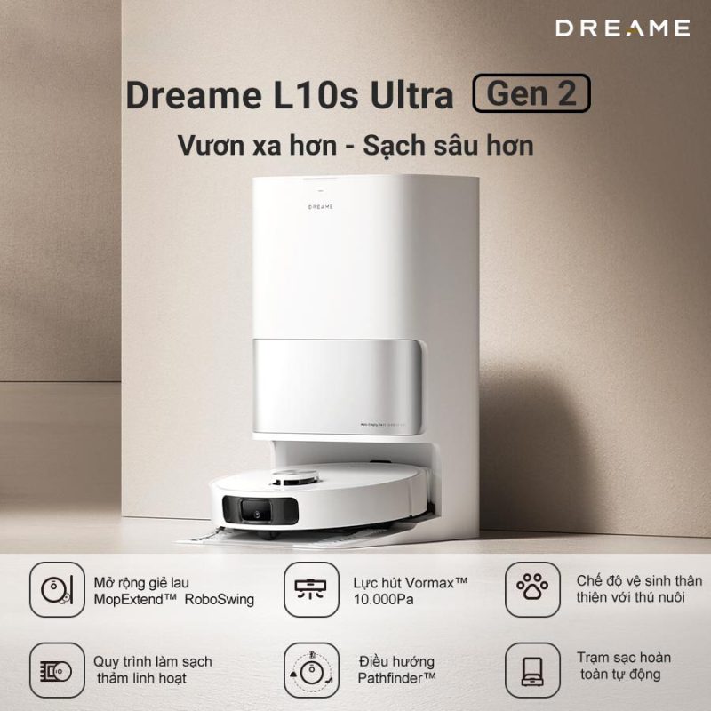 ROBOT HÚT BỤI LAU NHÀ DREAME L10S ULTRA GEN 2 45 ROBOT HÚT BỤI LAU NHÀ DREAME L10S ULTRA GEN 2