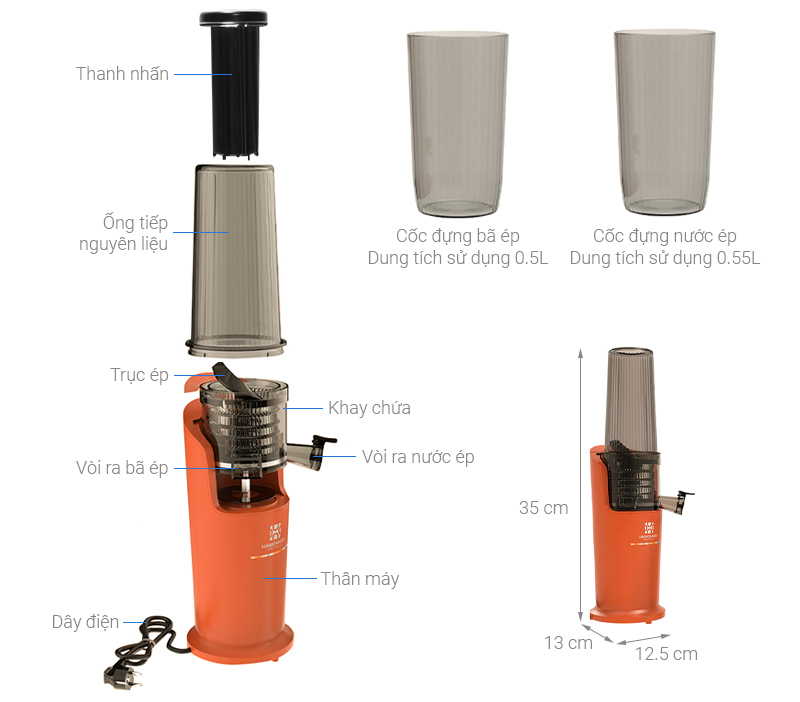 MÁY ÉP CHẬM HAWONKOO SJH-001-CR 9 MÁY ÉP CHẬM HAWONKOO SJH-001-CR