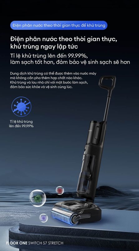 MÁY HÚT BỤI LAU NHÀ TINECO FLOOR ONE SWITCH S7 STRETCH 52 MÁY HÚT BỤI LAU NHÀ TINECO FLOOR ONE SWITCH S7 STRETCH