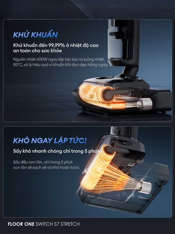 MÁY HÚT BỤI LAU NHÀ TINECO FLOOR ONE SWITCH S7 STRETCH 56 MÁY HÚT BỤI LAU NHÀ TINECO FLOOR ONE SWITCH S7 STRETCH