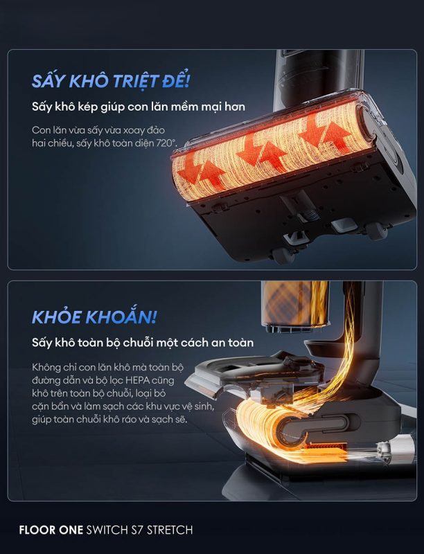 MÁY HÚT BỤI LAU NHÀ TINECO FLOOR ONE SWITCH S7 STRETCH 50 MÁY HÚT BỤI LAU NHÀ TINECO FLOOR ONE SWITCH S7 STRETCH