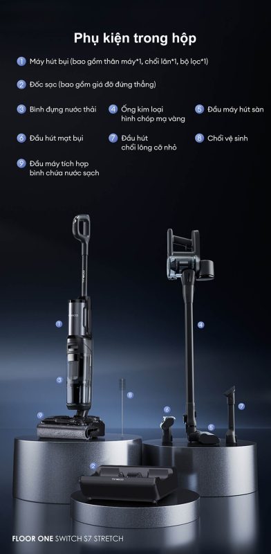 MÁY HÚT BỤI LAU NHÀ TINECO FLOOR ONE SWITCH S7 STRETCH 61 MÁY HÚT BỤI LAU NHÀ TINECO FLOOR ONE SWITCH S7 STRETCH