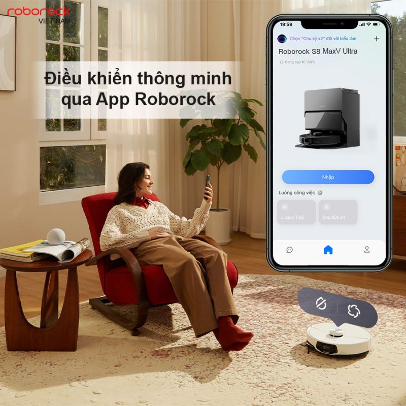 ROBOT HÚT BỤI LAU NHÀ ROBOROCK S8 MAXV ULTRA 48 ROBOT HÚT BỤI LAU NHÀ ROBOROCK S8 MAXV ULTRA