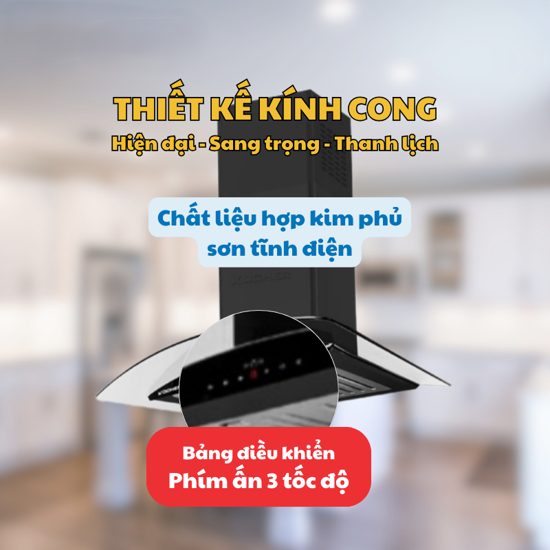 MÁY HÚT MÙI KOCHER K-8002 90CM 18 MÁY HÚT MÙI KOCHER K-8002 90CM
