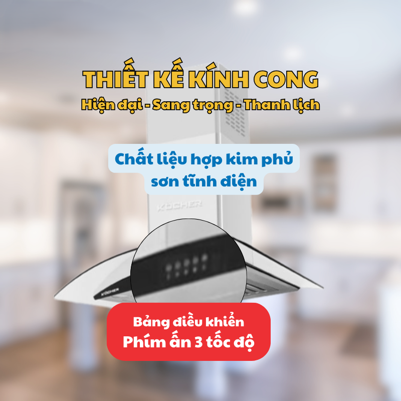 MÁY HÚT MÙI KOCHER K-8872I 90CM 16 MÁY HÚT MÙI KOCHER K-8872I 90CM