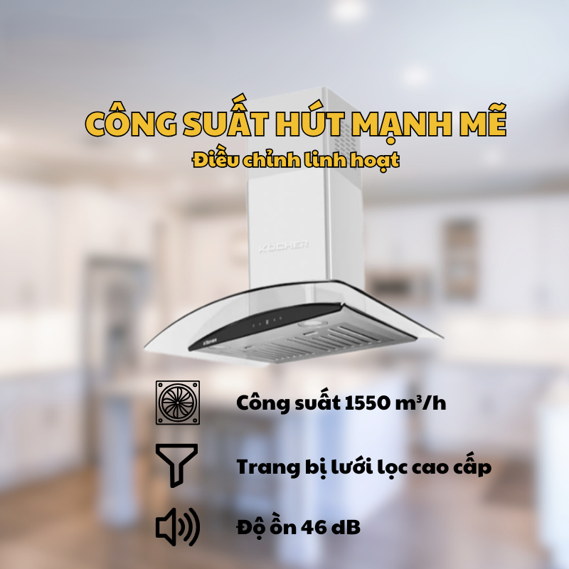 MÁY HÚT MÙI KOCHER K-229I 90CM 17 MÁY HÚT MÙI KOCHER K-229I 90CM