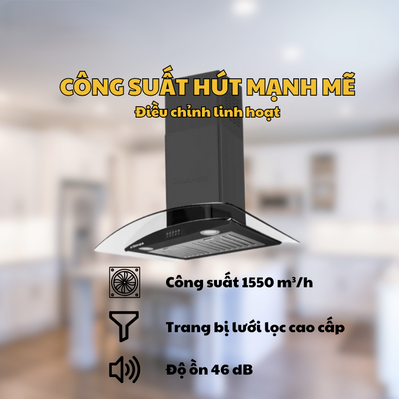 MÁY HÚT MÙI KOCHER K-8070V 70CM 19 MÁY HÚT MÙI KOCHER K-8070V 70CM