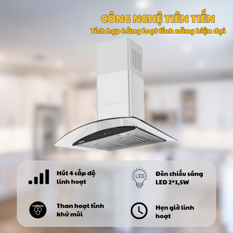 MÁY HÚT MÙI KOCHER K-229I 90CM 18 MÁY HÚT MÙI KOCHER K-229I 90CM