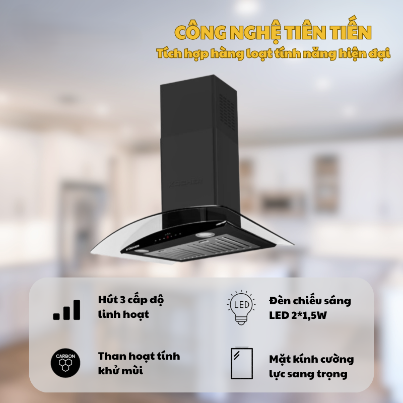 MÁY HÚT MÙI KOCHER K-8002 90CM 20 MÁY HÚT MÙI KOCHER K-8002 90CM