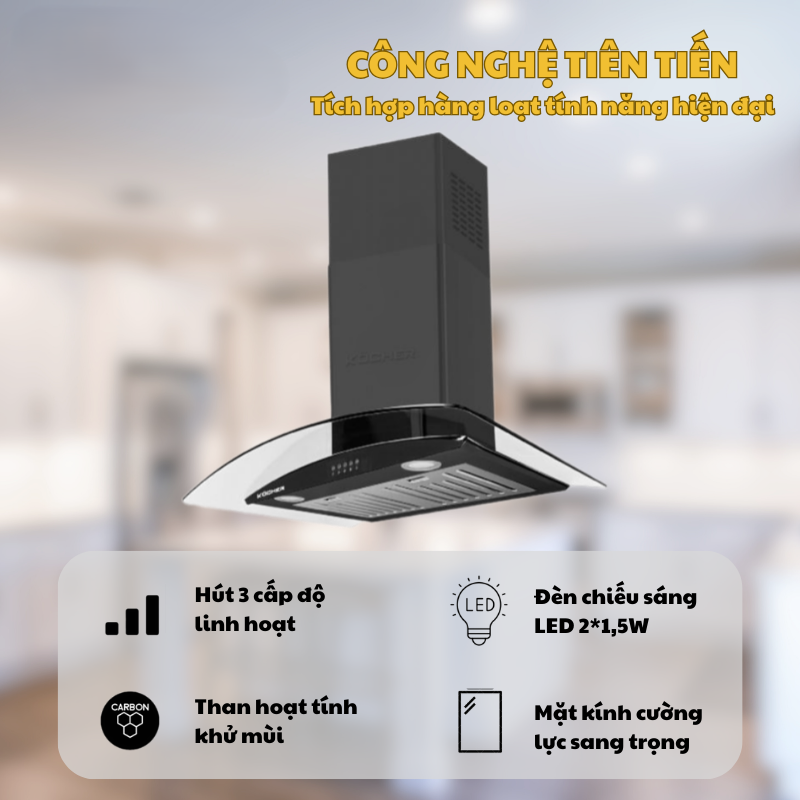 MÁY HÚT MÙI KOCHER K-8872V 70CM 20 MÁY HÚT MÙI KOCHER K-8872V 70CM