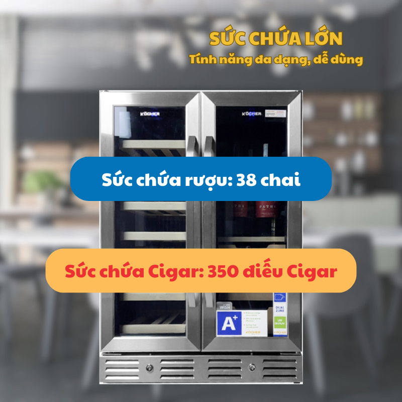 TỦ RƯỢU VANG KOCHER KCWEU-3338 19 TỦ RƯỢU VANG KOCHER KCWEU-3338