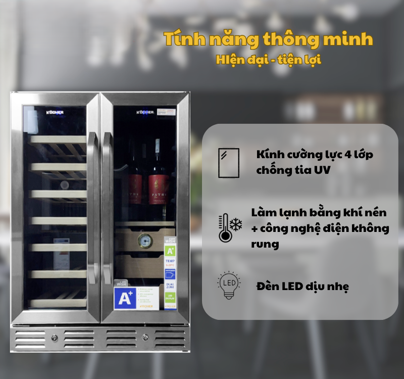 TỦ RƯỢU VANG KOCHER KCWEU-3338 21 TỦ RƯỢU VANG KOCHER KCWEU-3338