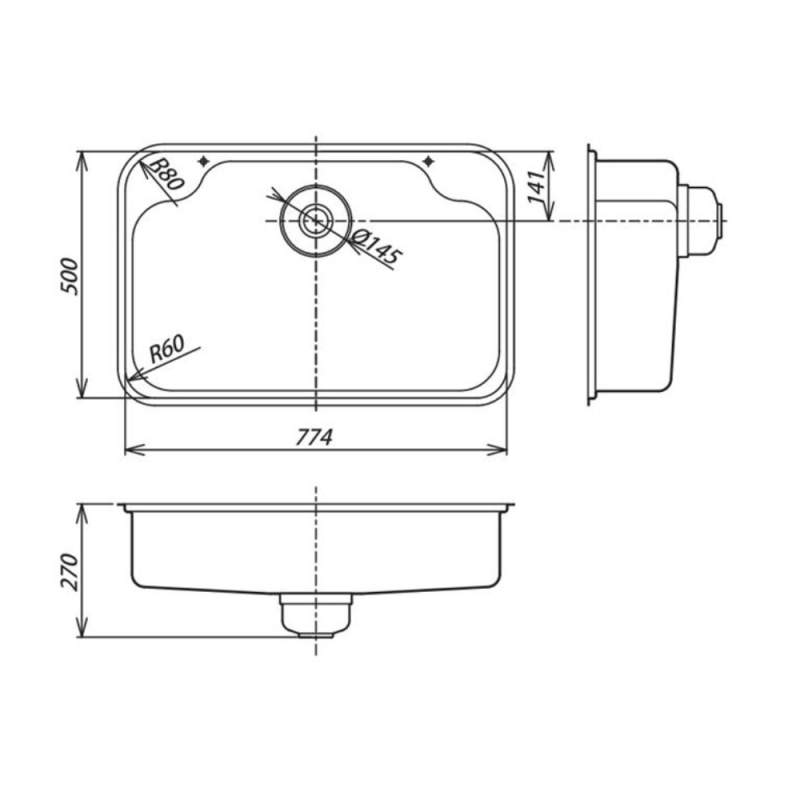 Chậu rửa bát SHIGERU IB-DK FS 13 Chậu rửa bát SHIGERU IB-DK FS