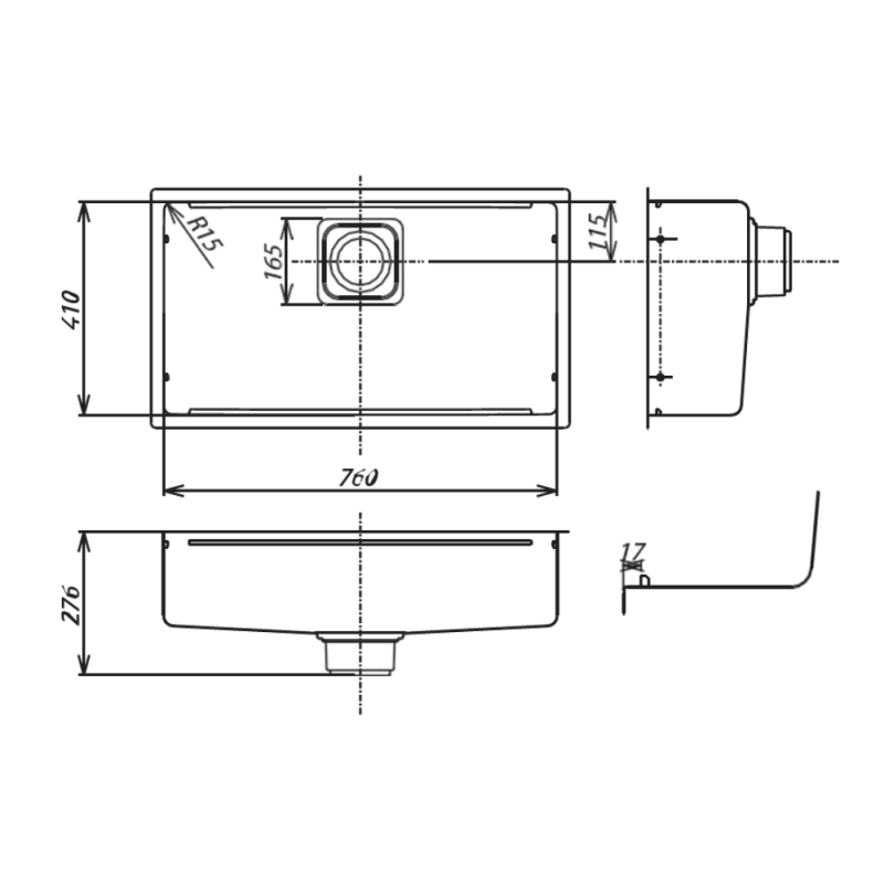 Chậu rửa bát SHIGERU LE JSM-K 2F FS 11 Chậu rửa bát SHIGERU LE JSM-K 2F FS