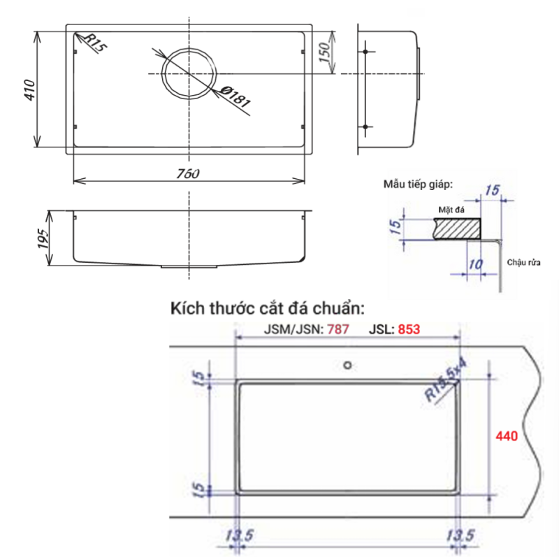 Chậu rửa bát SHIGERU LE JSN-K FS 7 Chậu rửa bát SHIGERU LE JSN-K F