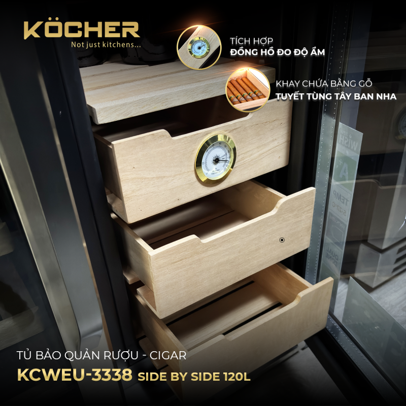 TỦ RƯỢU VANG KOCHER KCWEU-3338 24 TỦ RƯỢU VANG KOCHER KCWEU-3338