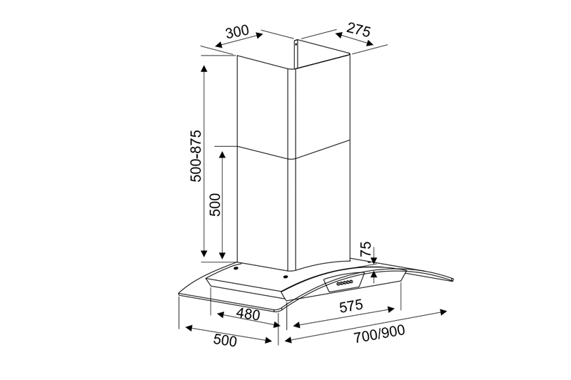 MÁY HÚT MÙI KOCHER K-228S1 90CM 9 MÁY HÚT MÙI KOCHER K-228S1 90CM